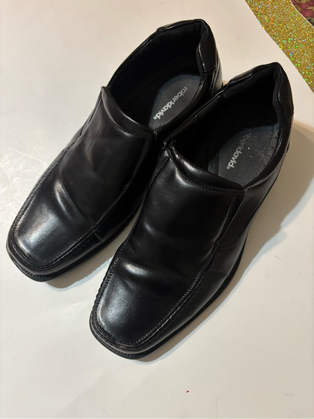 Rockport Black Leather Slip-On Loafers
